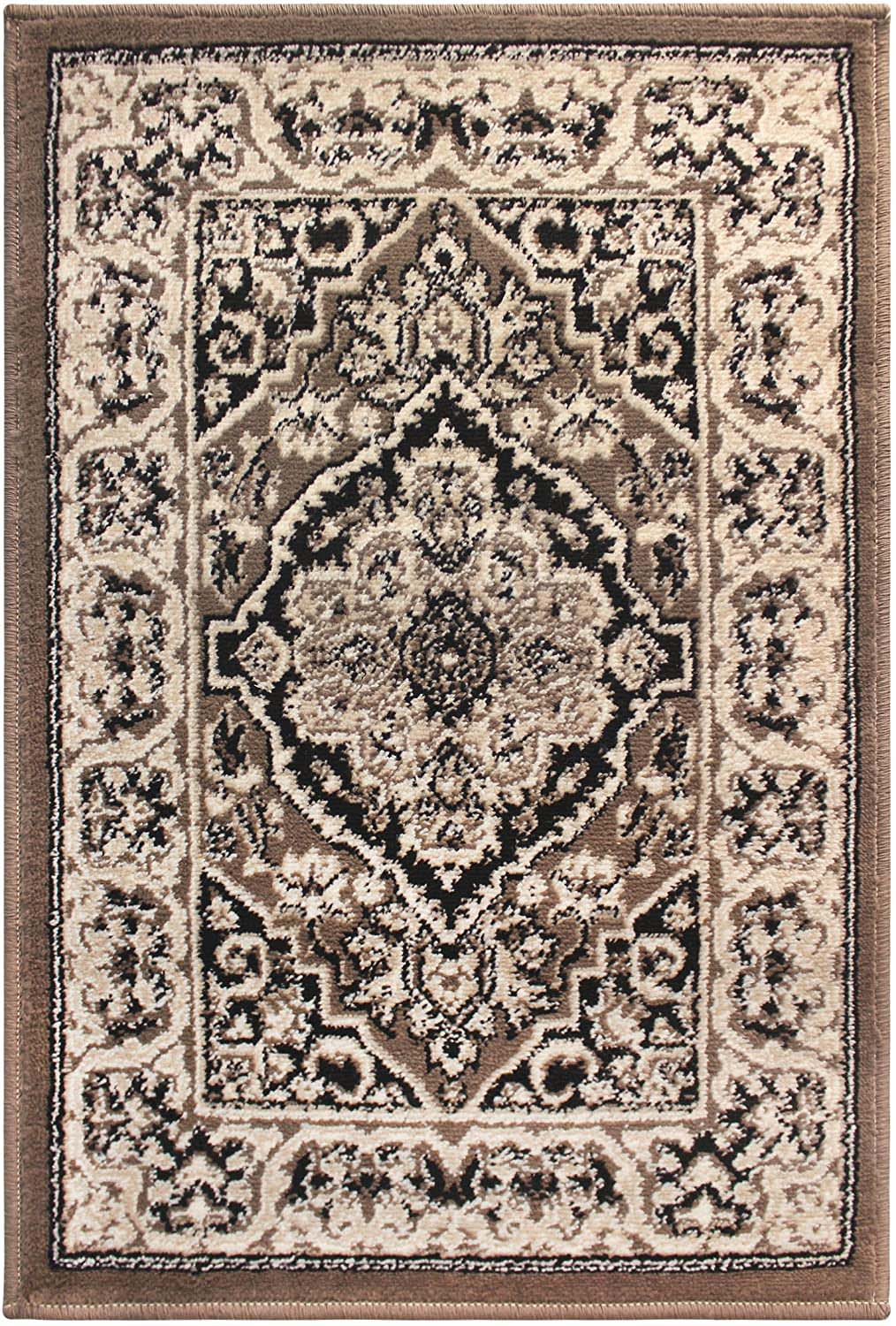 Glendale Traditional Floral Medallion Indoor Area Rug - Non-Slip Living Room Carpet, Bedroom Runner, Hallway Decor | Soft & Durable Home Floor Mat for Cozy Interior Design