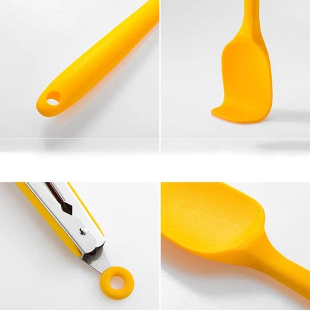 10-Piece Silicone Cooking Utensil Set - Non-Stick Heat Resistant Kitchen Tools for Baking, Frying & Cooking - Includes Spatula, Spoon, Turner & More