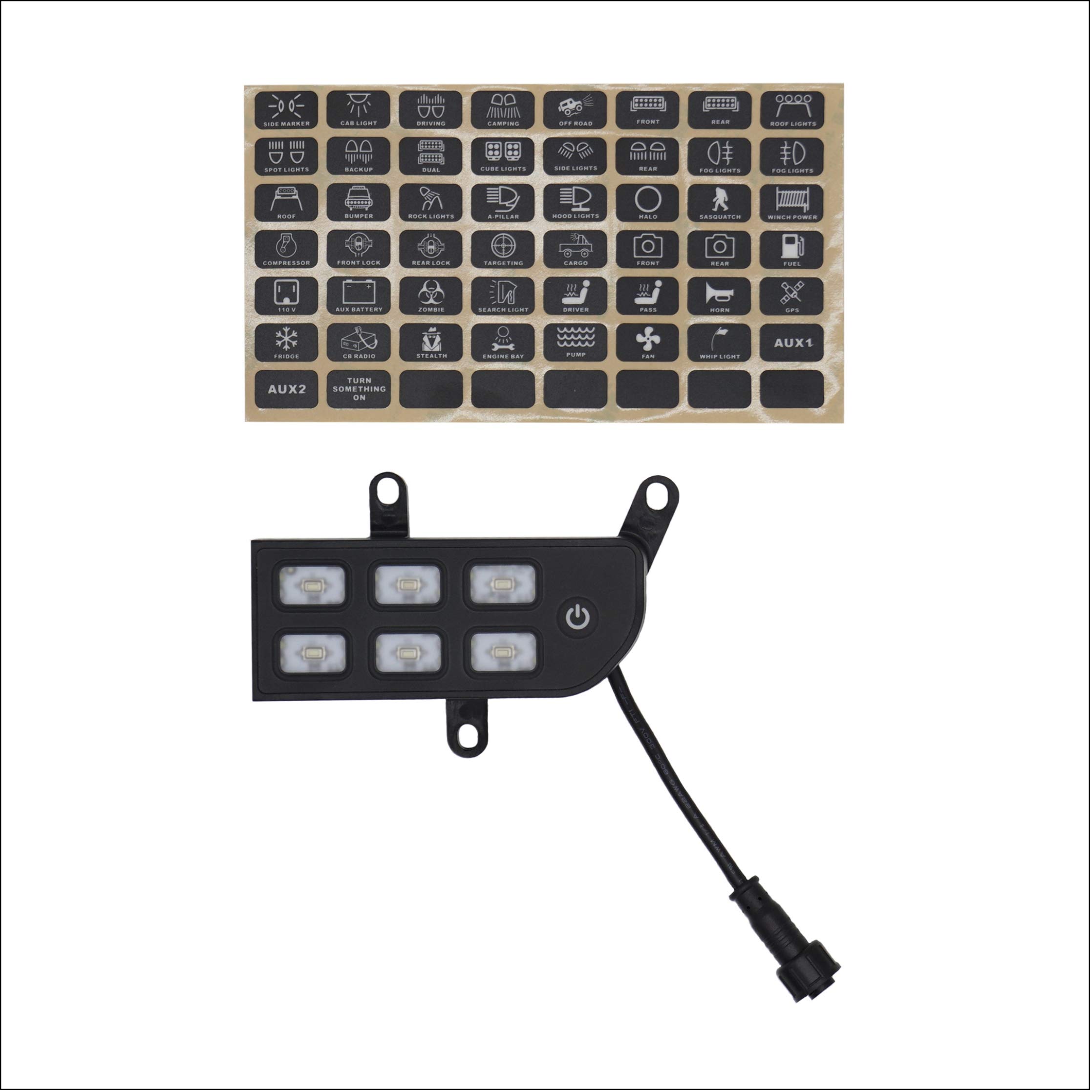 Voswitch JL300 Lower Dash Switch Panel for Jeep Wrangler JL JLU (2018-Present) & Gladiator (2020+) - Off-Road Accessory Control System for Lights, Winches & Aftermarket Upgrades