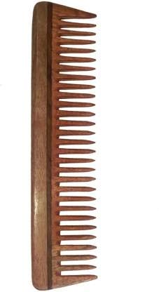 Natural Neem Wood Broad Tooth Comb for Men & Women – Handmade Anti-Dandruff & Hair Growth Comb | Perfect for Scalp Massage, Detangling, and Daily Hair Care