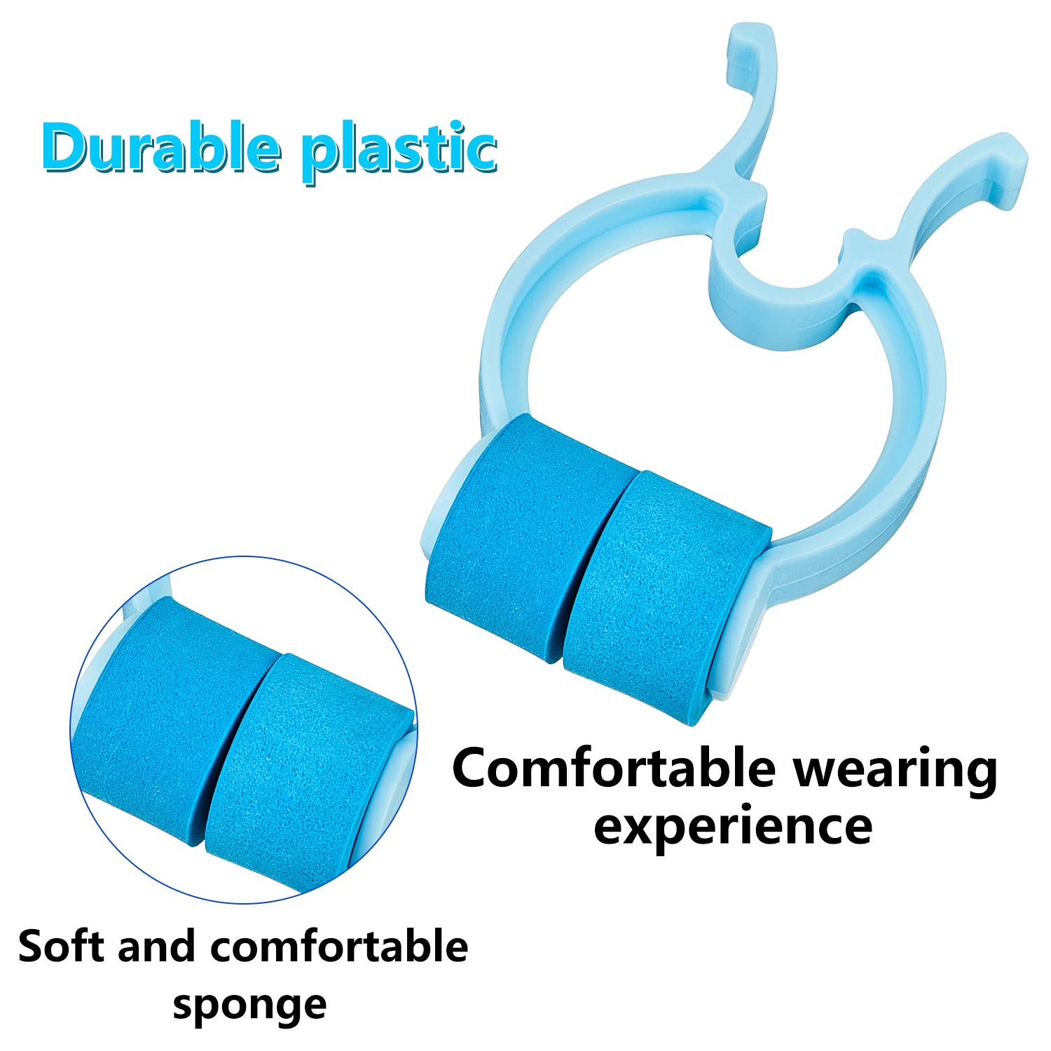 16pcs Nose Clips for Swimming & Emergency - Plastic Foam Nasal Stoppers