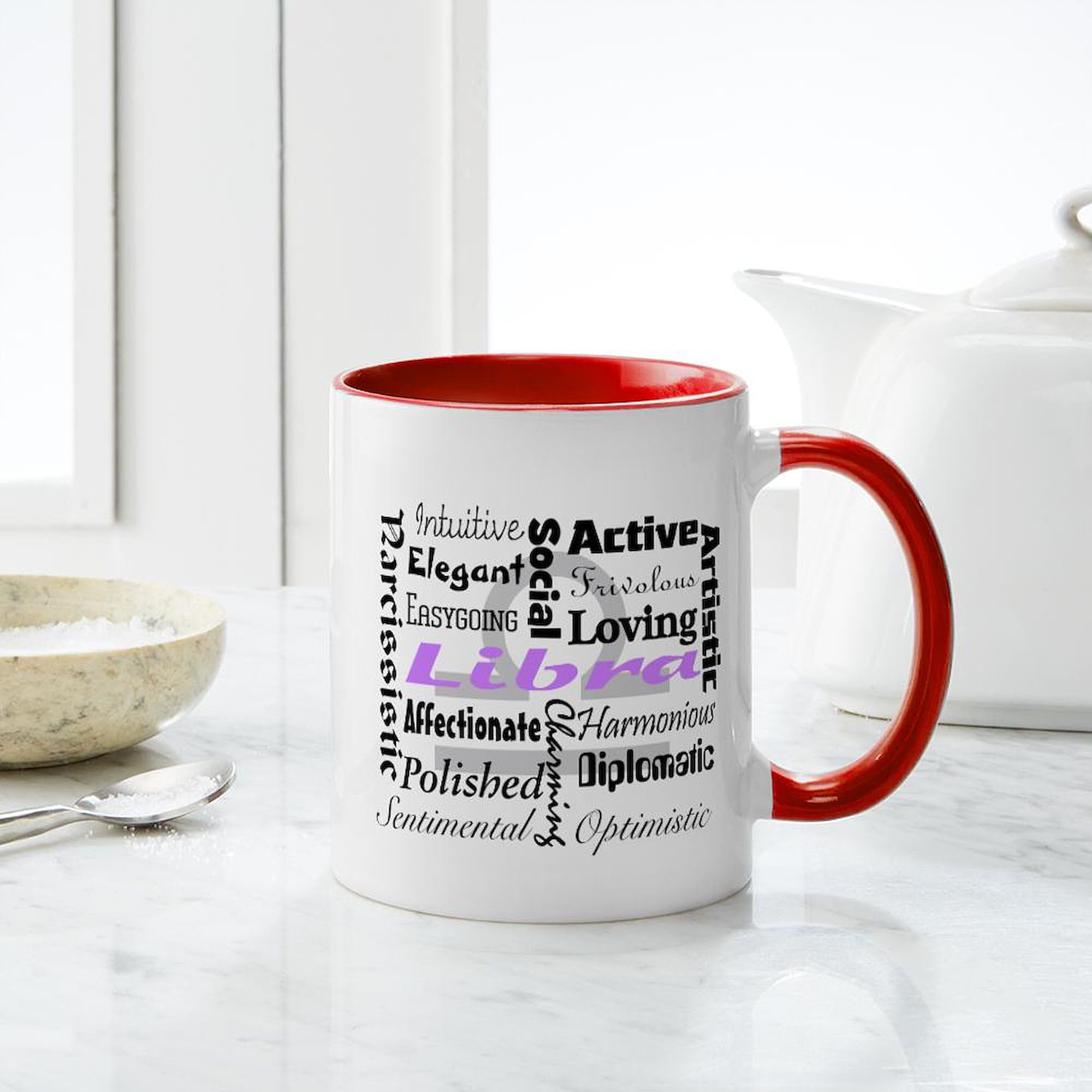 Libra Zodiac Sign 11 oz (325 ml) Ceramic Coffee Mug - Perfect for Tea, Hot Chocolate & Office Use - Unique Astrology Gift for Libra Birthday