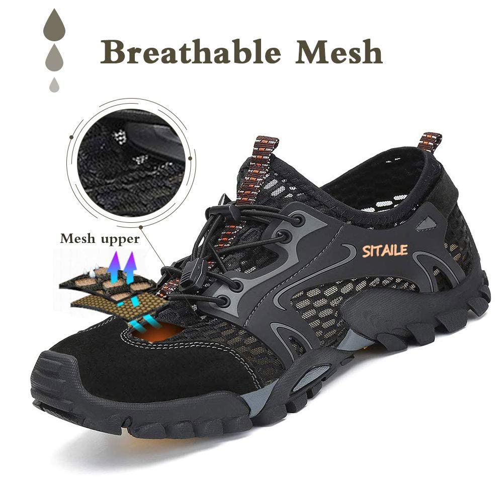 **Men's & Women's Quick-Dry Hiking Water Shoes - Barefoot Aqua Swim Shoes for Pool, Beach, Fishing & River Hiking - Lightweight Sandals for Outdoor Adventures**