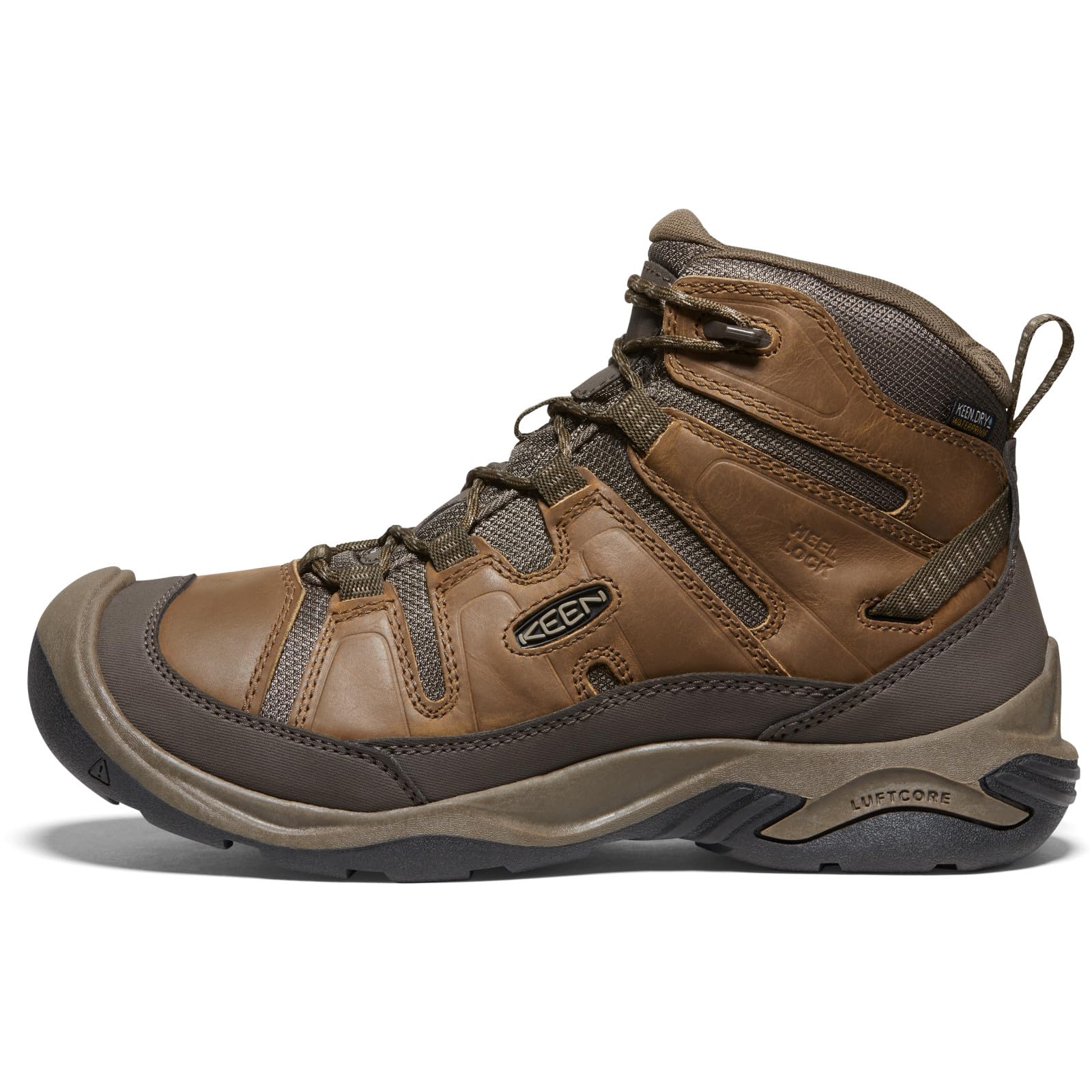 KEEN Men's Circadia Mid Height Waterproof Hiking Boots - Comfortable Outdoor Shoes for Trekking, Camping & Mountain Adventures