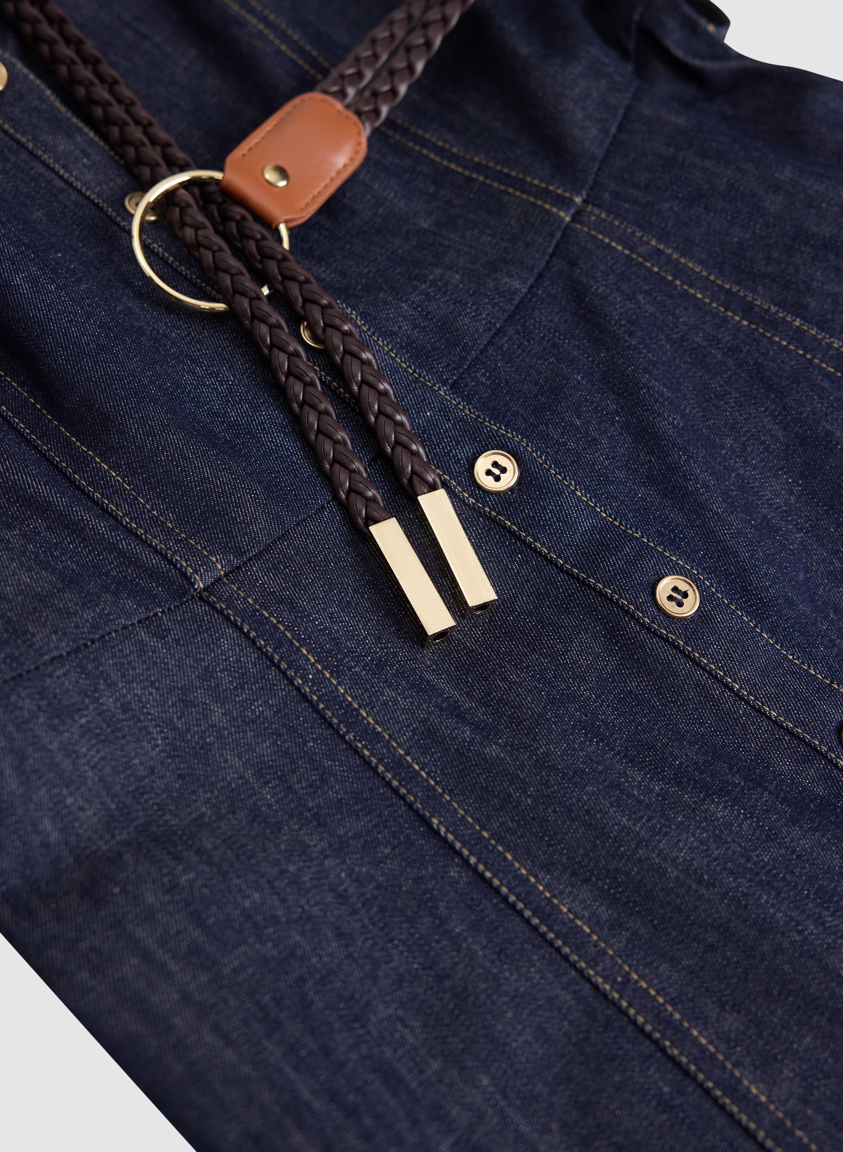 Stylish Women's Denim Button Down Dress - Casual & Comfortable for Everyday Wear | Perfect for Work, Dates, and Weekend Outings