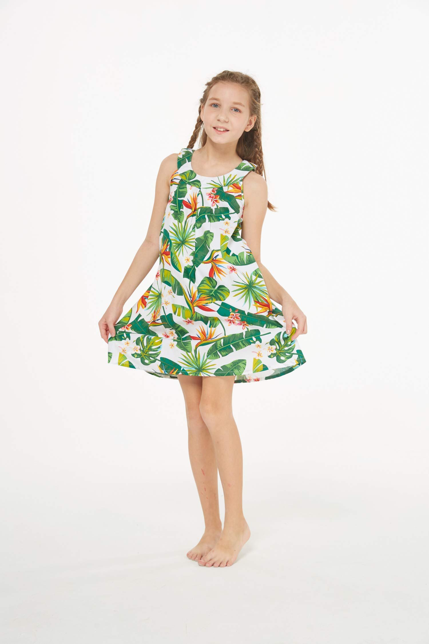 Hawaiian Luau Outfits for Family - Matching Tropical Shirts & Dresses for Men, Women, Boys & Girls with Bird of Paradise Print | Perfect for Beach Vacations, Summer Parties & Theme Events