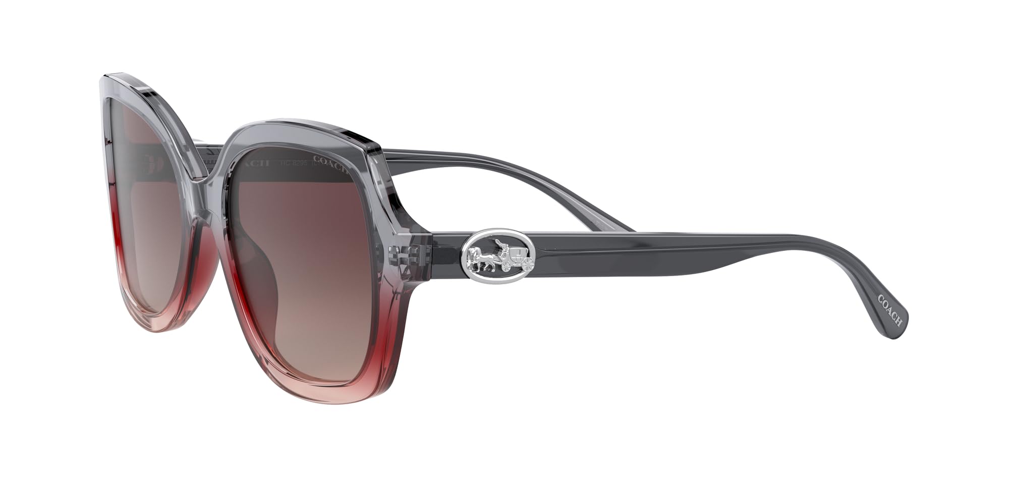 Coach Women's HC8295 Square Sunglasses - UV Protection, Polarized, Fashionable & Lightweight for Outdoor Activities, Driving, and Beach Vacations