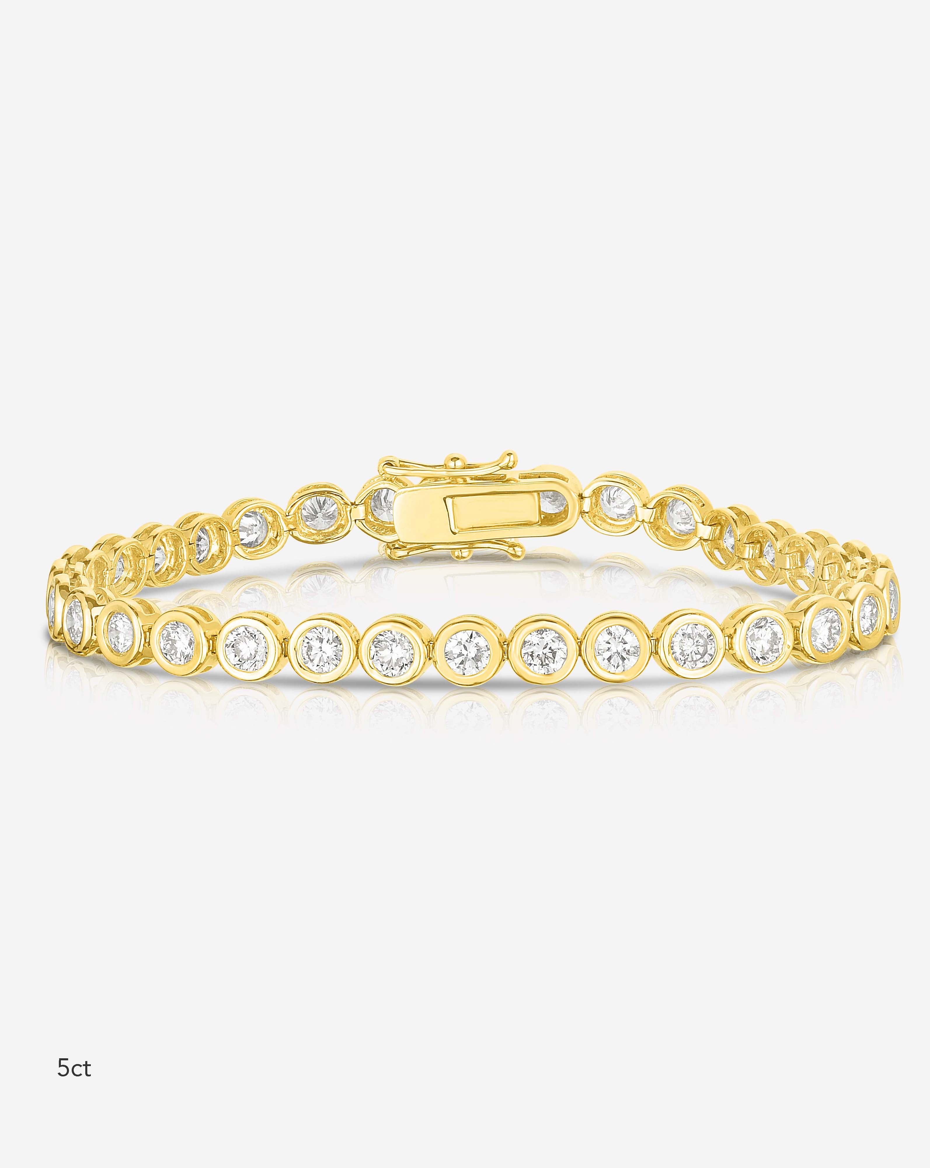 Elegant Bezel Set Diamond Tennis Bracelet for Women - Perfect for Weddings, Parties & Special Occasions