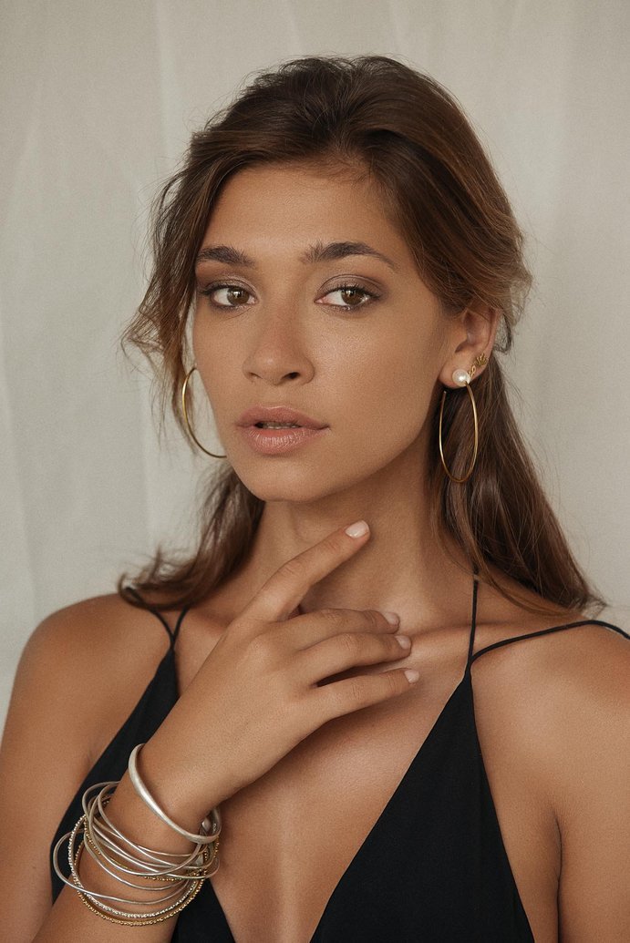 Fairley Pearl Teardrop Hoop Earrings - Elegant Dangle Earrings for Women, 925 Sterling Silver with Genuine Pearls - Perfect for Weddings, Parties & Special Occasions