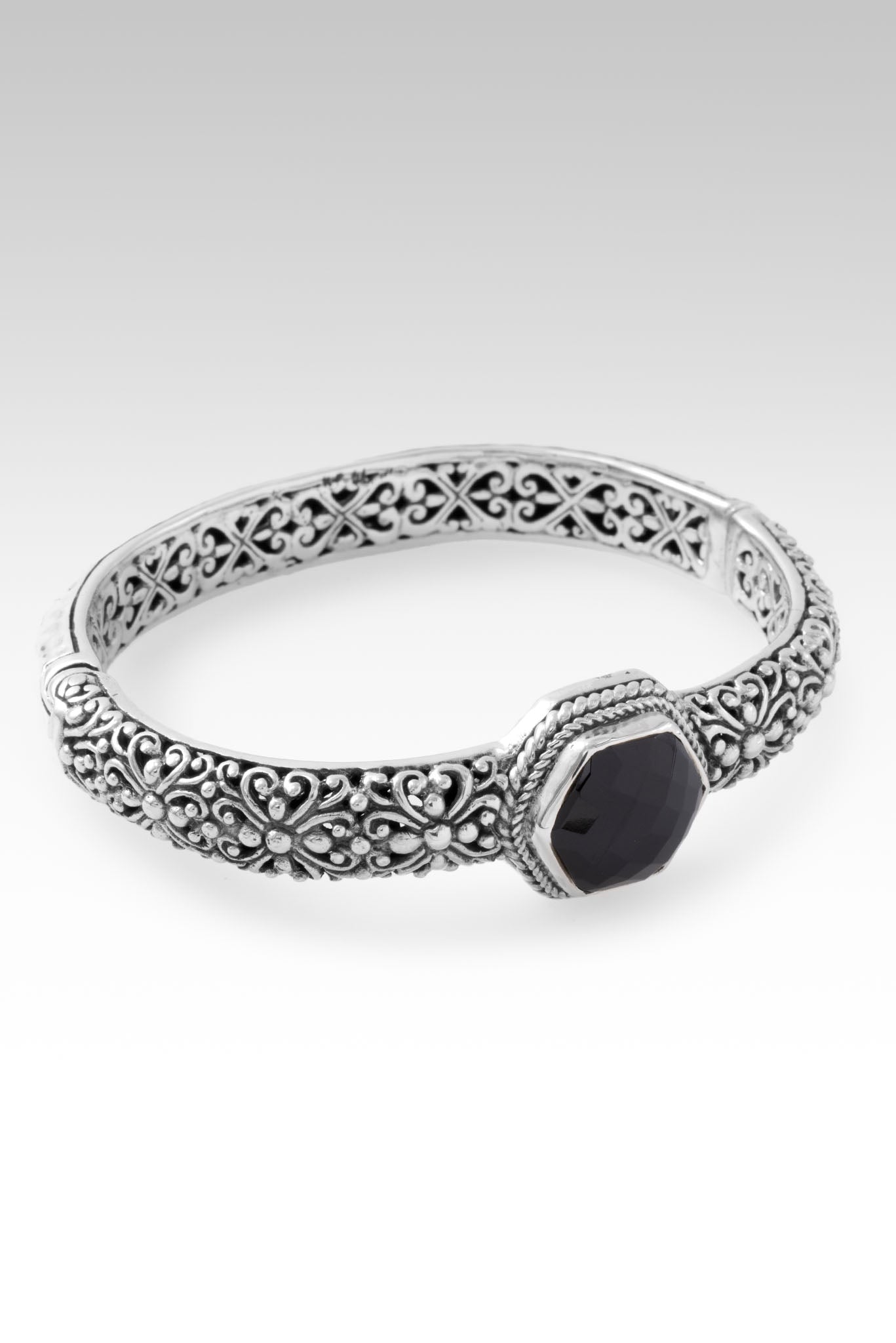 Black Spinel Imperfectly Perfect Bangle™ - Elegant Handmade Jewelry for Women, Perfect for Everyday Wear & Special Occasions