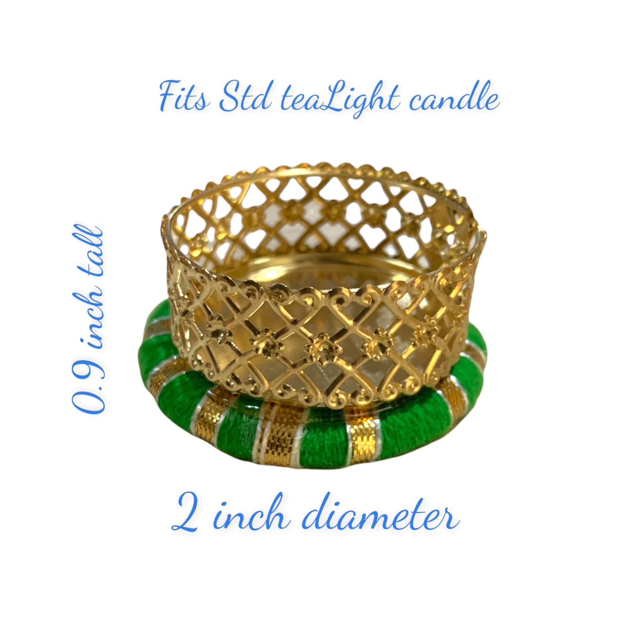 LOVENSPIRE 8-Piece Round Tealight Candle Holders - Decorative Votive Diya for Home, Wedding, Christmas & Indian Festival Decor - Boho Style Lighting Accessories for Pooja, Table Centerpieces & Romantic Ambiance