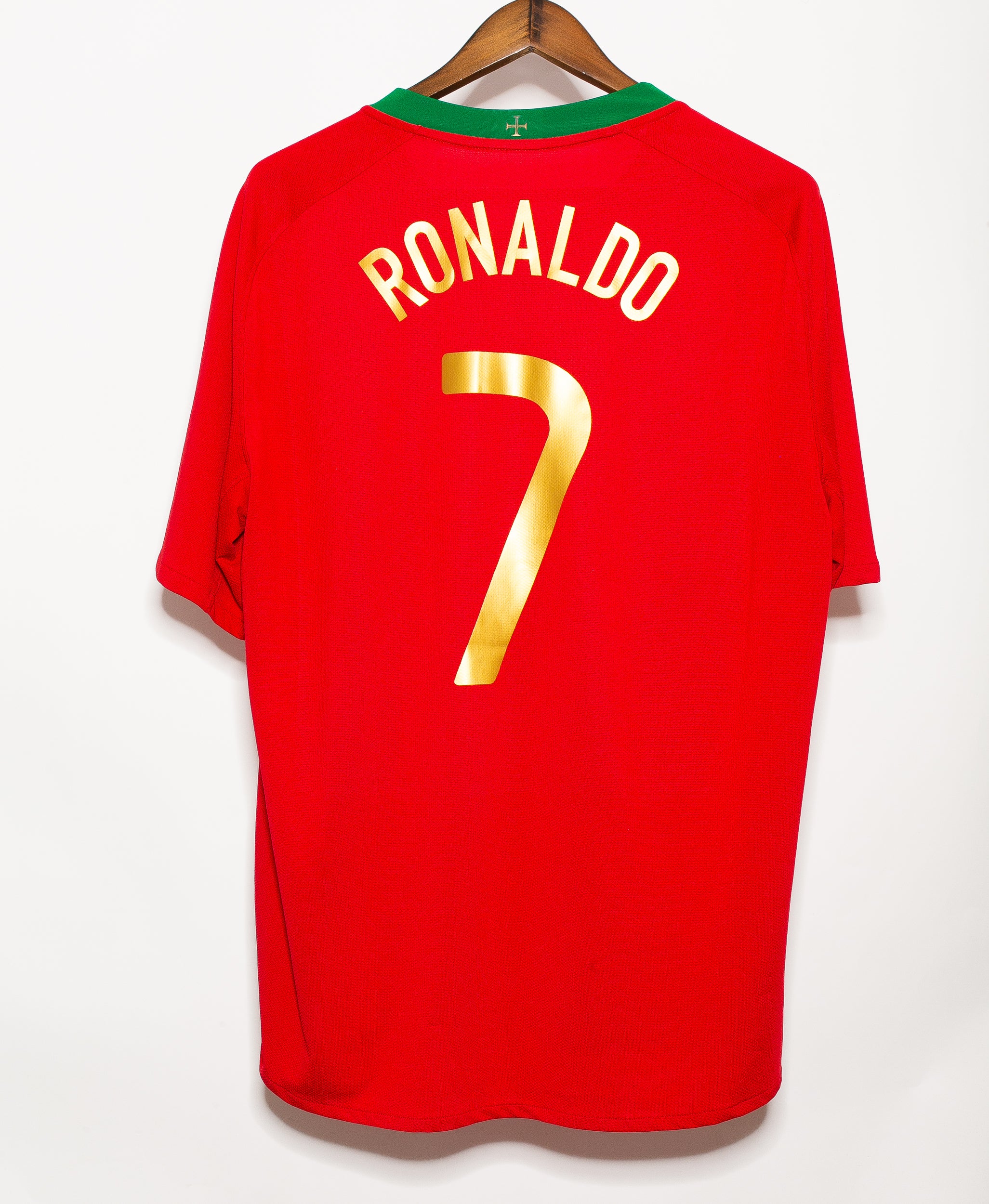 2008 Portugal Home Soccer Jersey #7 Cristiano Ronaldo XL - Vintage Football Shirt for Fans, Collectors & Match Days