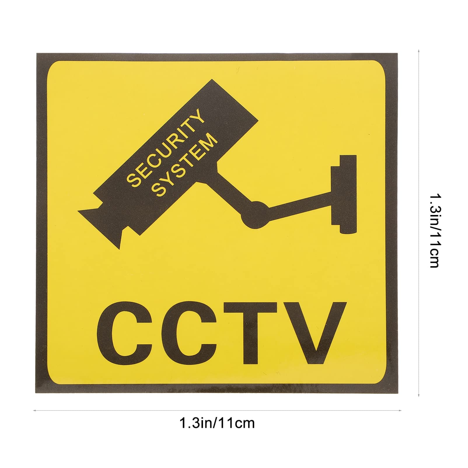 10pcs CCTV Warning Stickers - Vinyl Decals for Monitor & Office Camera Security