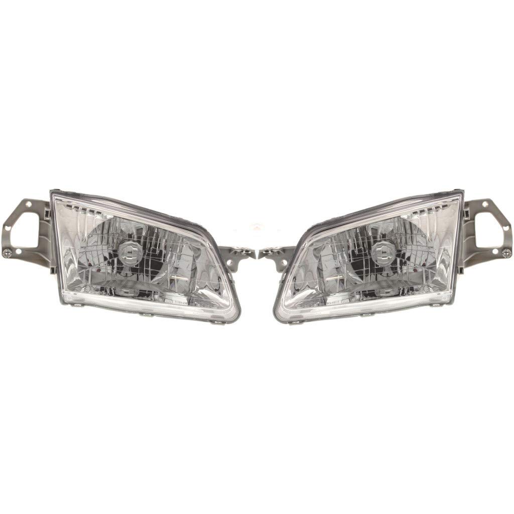 1999-2000 Mazda Protege Headlight Assembly - Driver & Passenger Side CAPA MA2502114C - Replacement Headlights for Night Driving & Enhanced Visibility