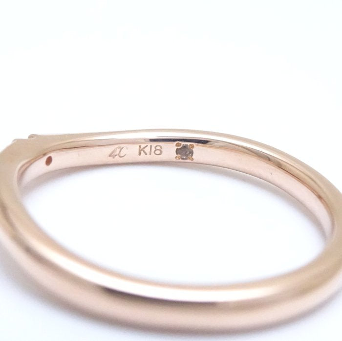 4℃ Diamond Ring K18PG Pink Gold - Elegant 18K Rose Gold Engagement Ring for Women, Perfect for Proposals, Anniversaries & Special Occasions