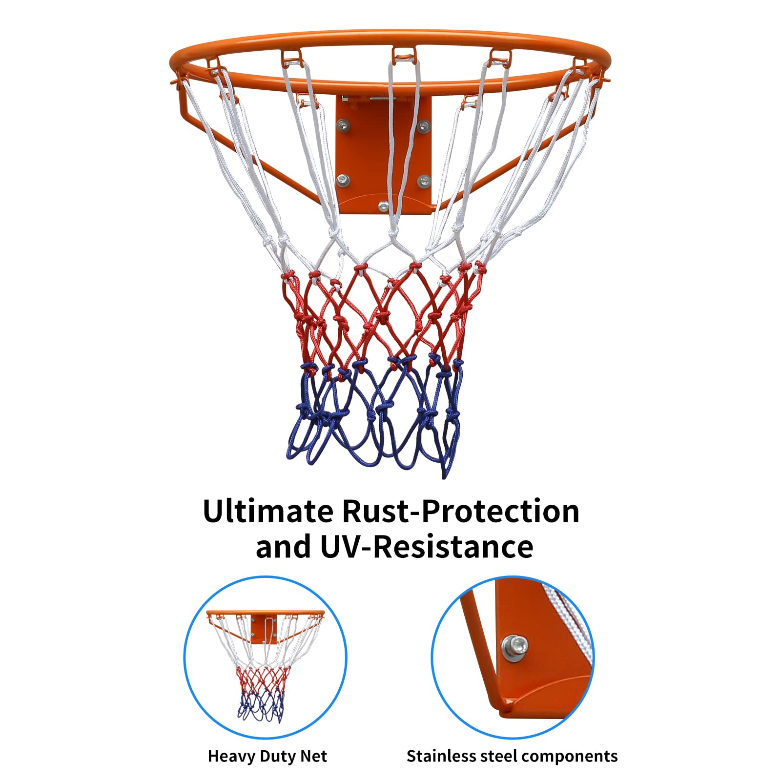 Portable Folding Basketball Hoop with Net - 18