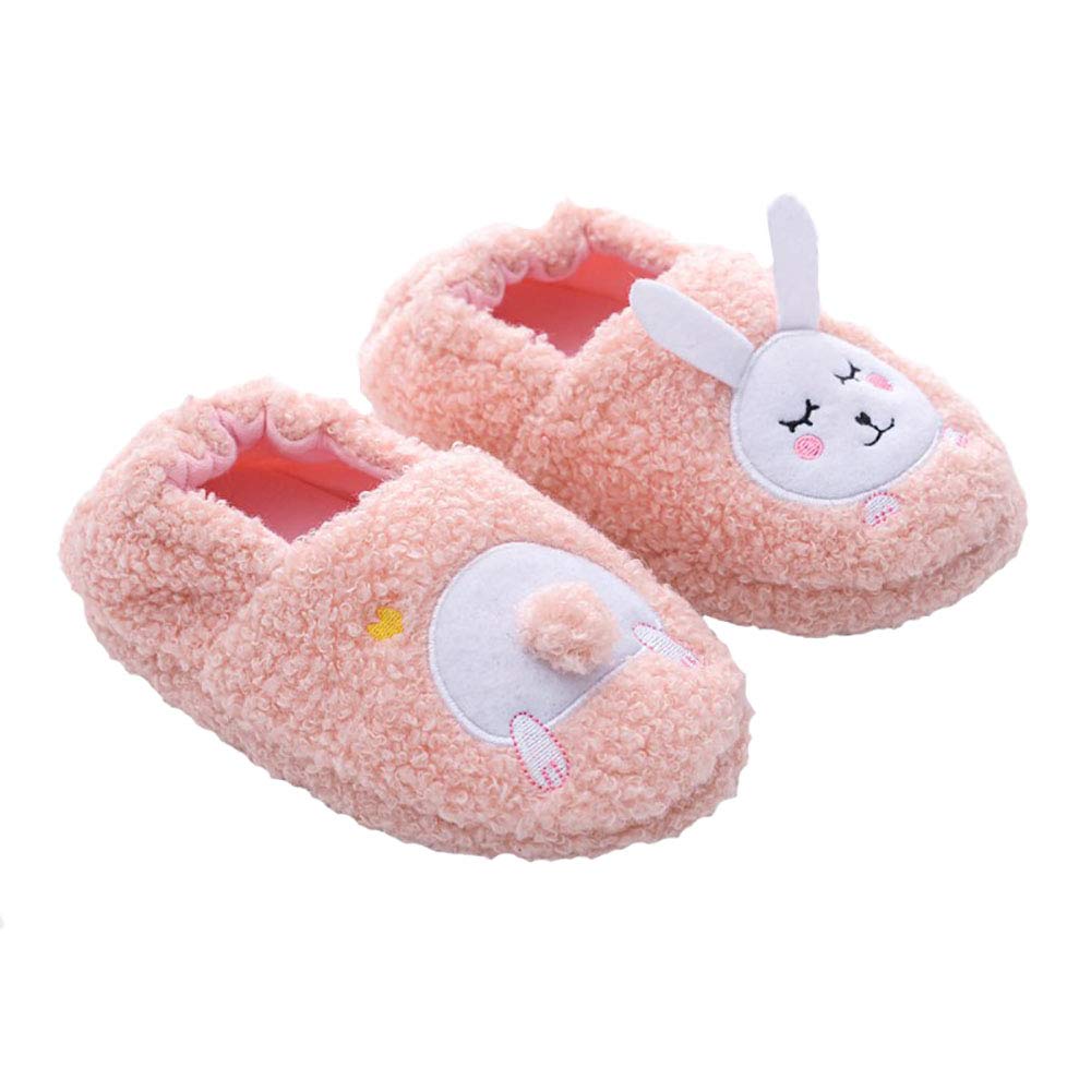 Non-Slip Rubber Sole Baby Girls' House Slippers - Soft & Comfortable Indoor Slippers for Toddlers & Kids - Perfect for Home, Nursery & Playtime