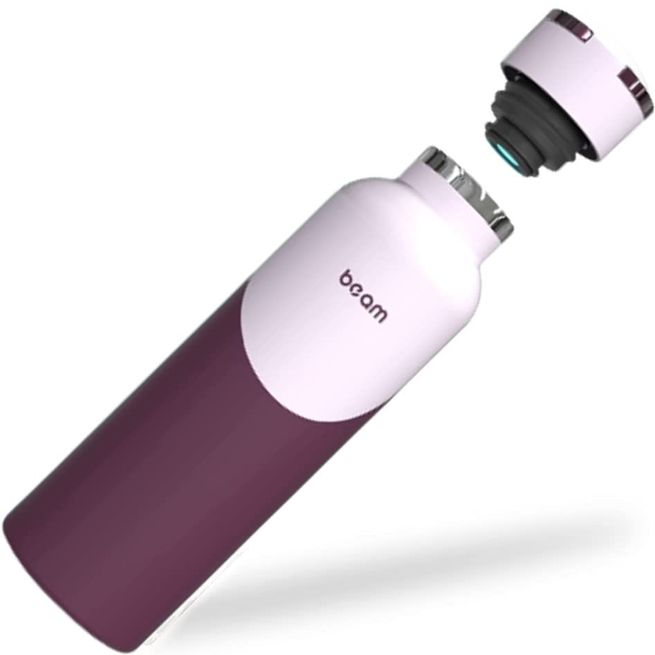 UVBRITE Beam Self-Cleaning UV Water Bottle - 24oz Insulated Stainless Steel Rechargeable BPA-Free Bottle with Push Button Sterilization, Safety Lock & Touch Sensor | 4 Stylish Designs | Perfect for Gym, Hiking, Travel & Office Use