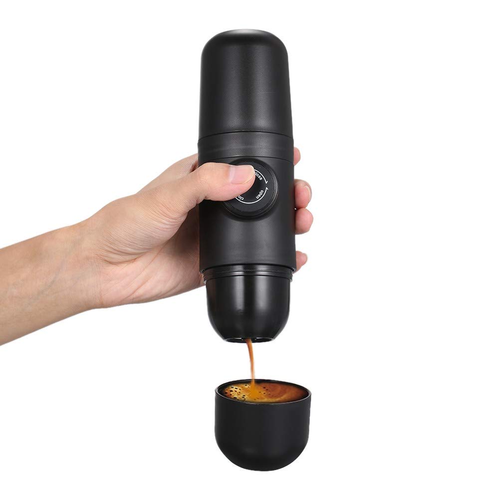 Portable Manual Espresso Coffee Maker - Compact & Travel-Friendly Mini Coffee Machine for Home, Office, Camping & Outdoor Adventures