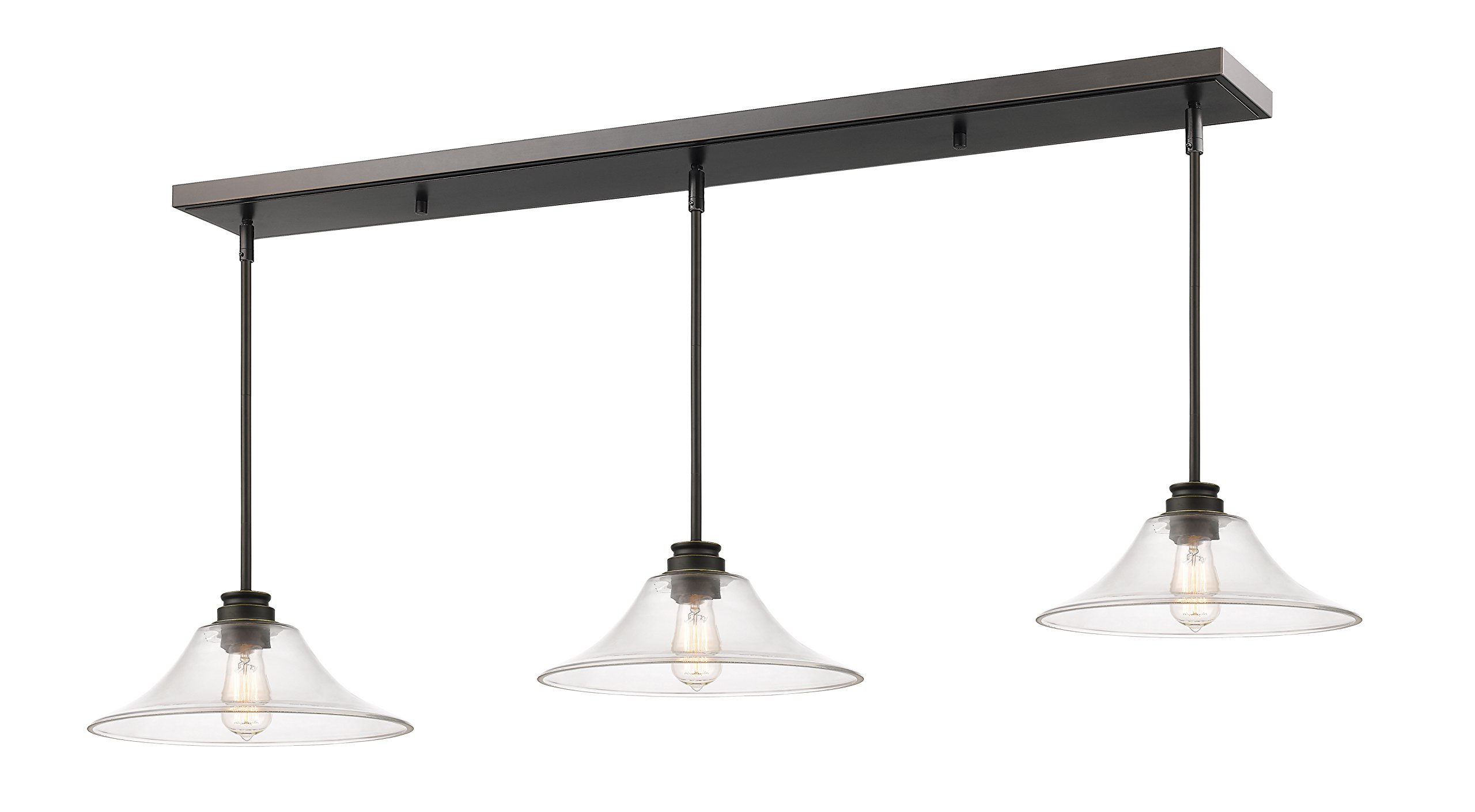 Vintage Style 3-Light Billiard Pool Table Light Fixture in Olde Bronze Finish - Perfect for Game Rooms, Bars, and Man Caves