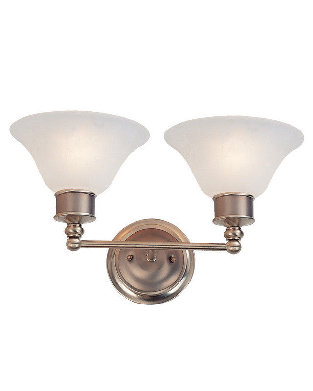 Z Lite Lighting 309 2V Two Light Bath Vanity Wall Mount in Burnished Nickel & Chocolate Finish - Perfect for Bathroom Vanity, Powder Room, and Dressing Area Lighting