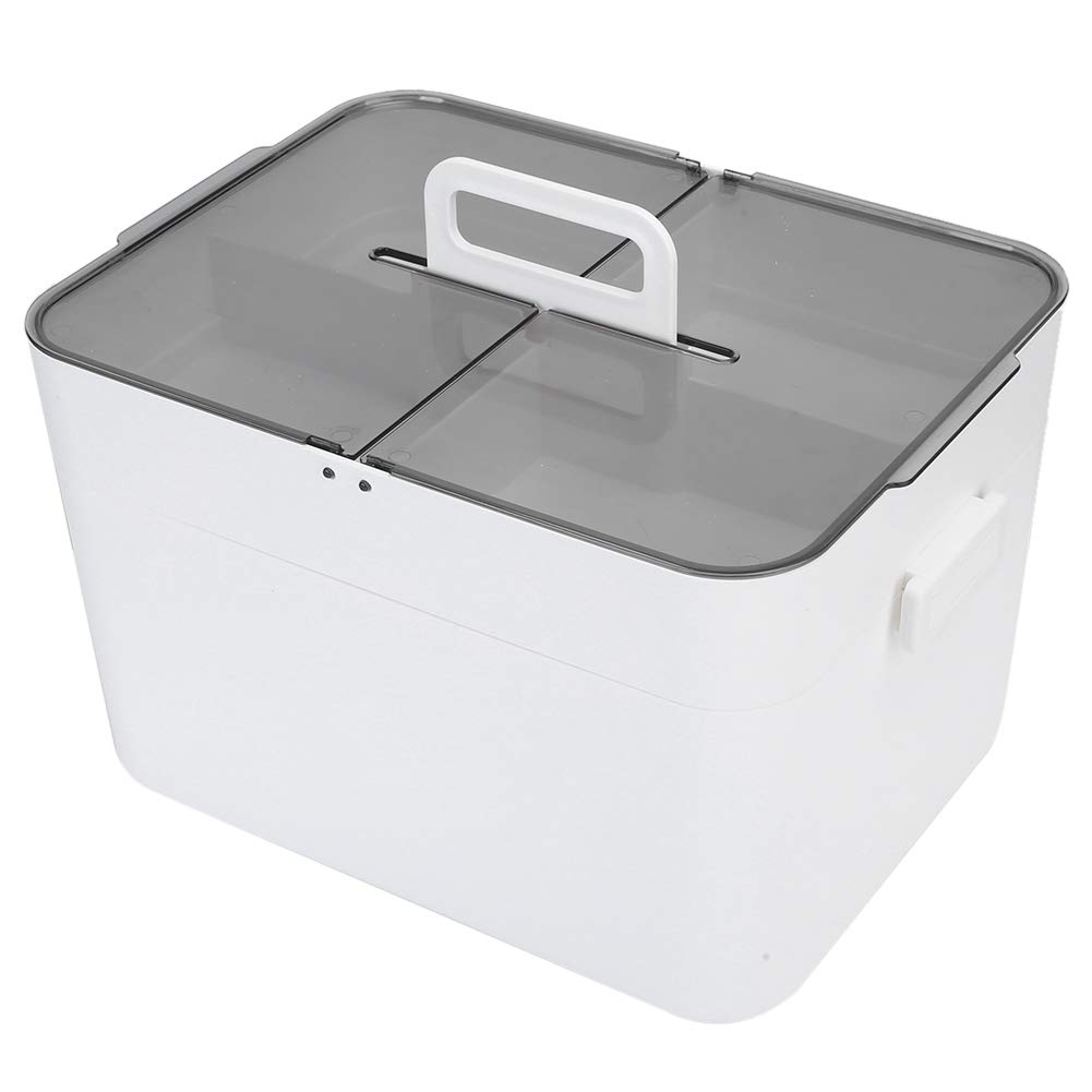 Large Double-Layer First Aid Storage Box - Portable Emergency Kit Organizer for Home, Car & Travel - Family Medical Cabinet & Essential Supplies Storage Solution