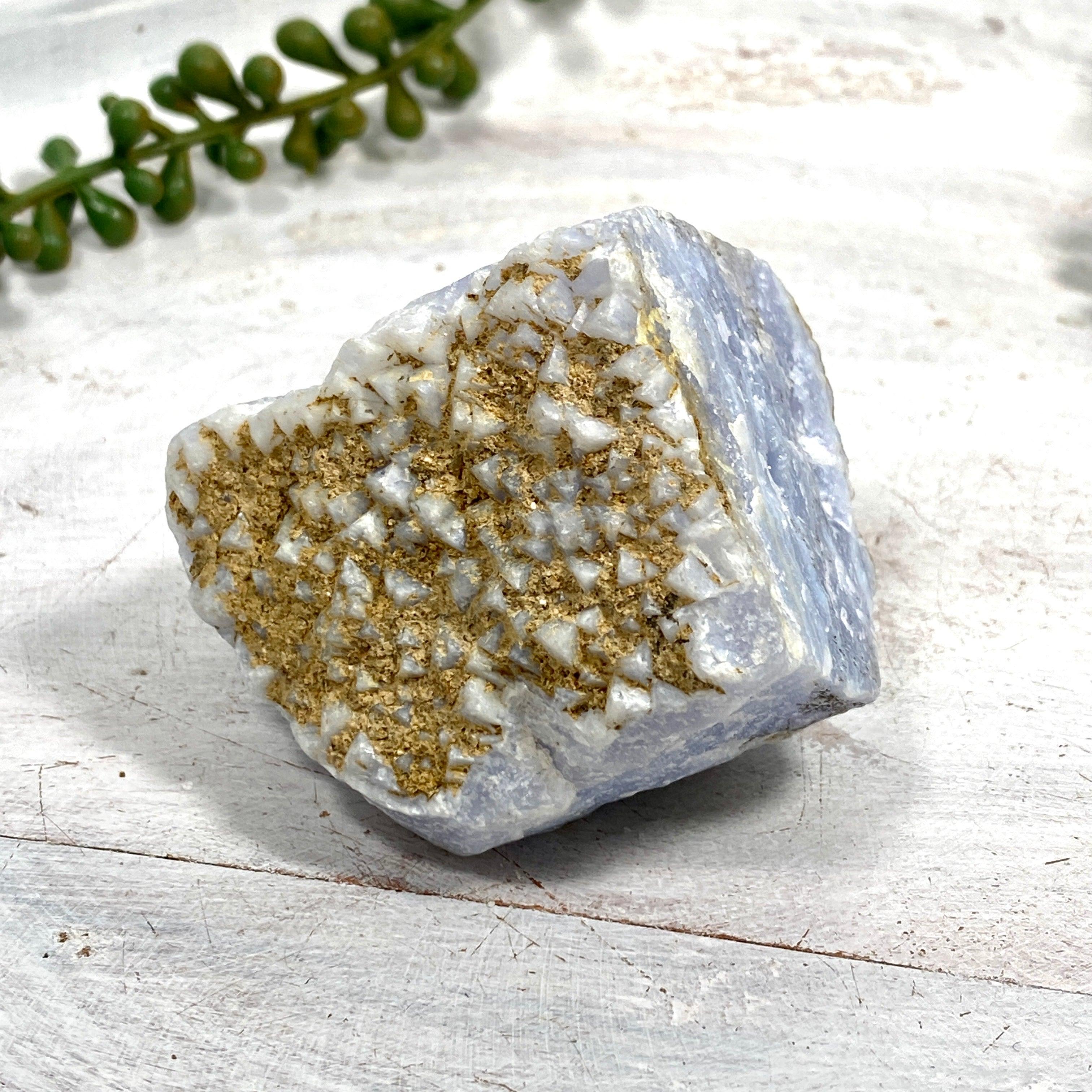 Natural Blue Lace Agate Raw Crystal Stone - Healing Gemstone for Jewelry Making, Meditation & Home Decor (RB09) - Perfect for Energy Work, Chakra Balancing & Spiritual Gifts