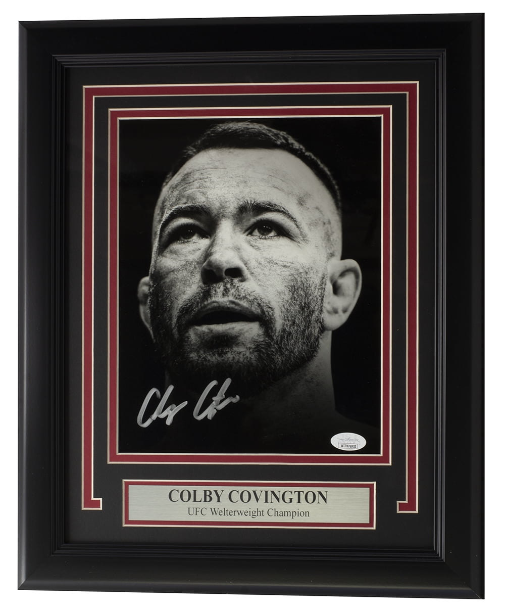 Authentic Colby Covington Signed Framed 8x10 UFC Photo with JSA COA - Perfect for MMA Memorabilia Collectors & Man Cave Decor