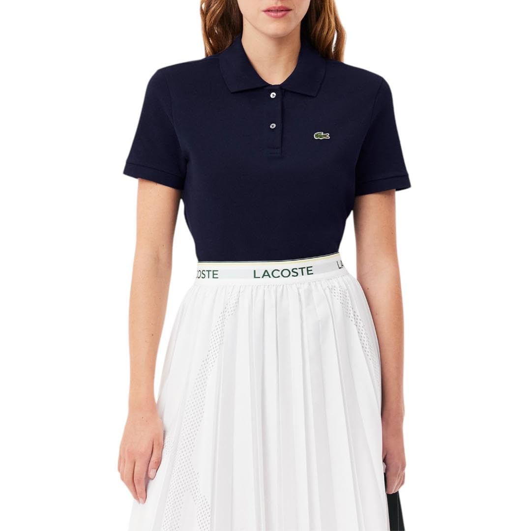 Lacoste Women's Regular Fit Soft Cotton Petit Pique Polo Shirt - Classic Casual Style for Work, Golf & Everyday Wear