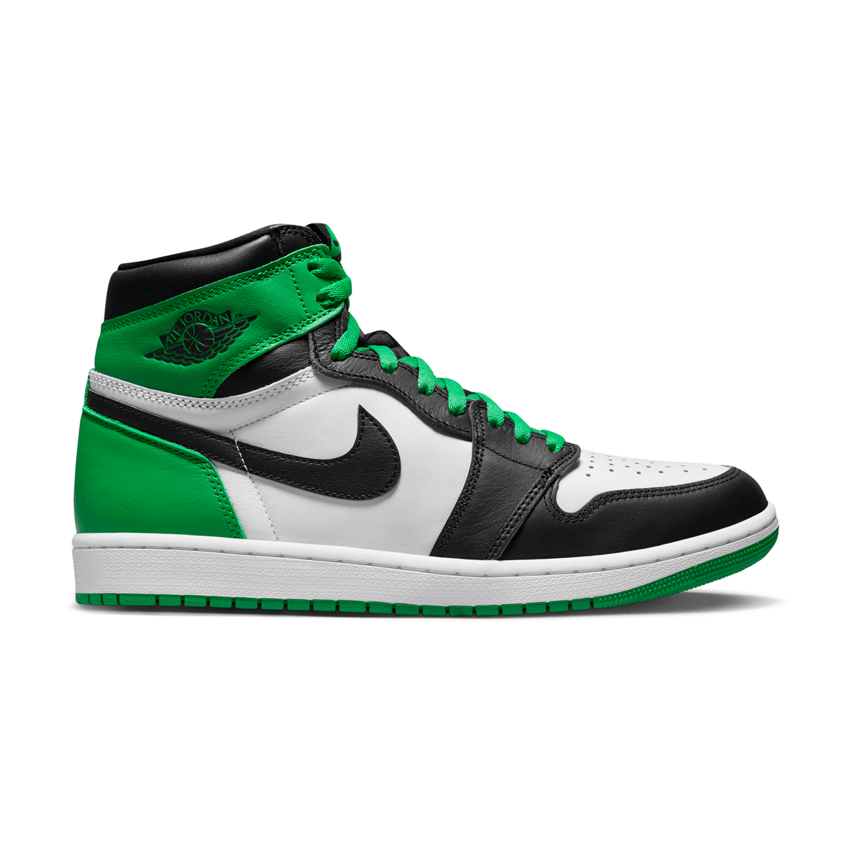 Air Jordan 1 Retro High OG 'Lucky Green' Basketball Shoes - Men's Size 8-13 | Classic White & Green Colorway | Perfect for Streetwear, Sneaker Collecting & Basketball Games