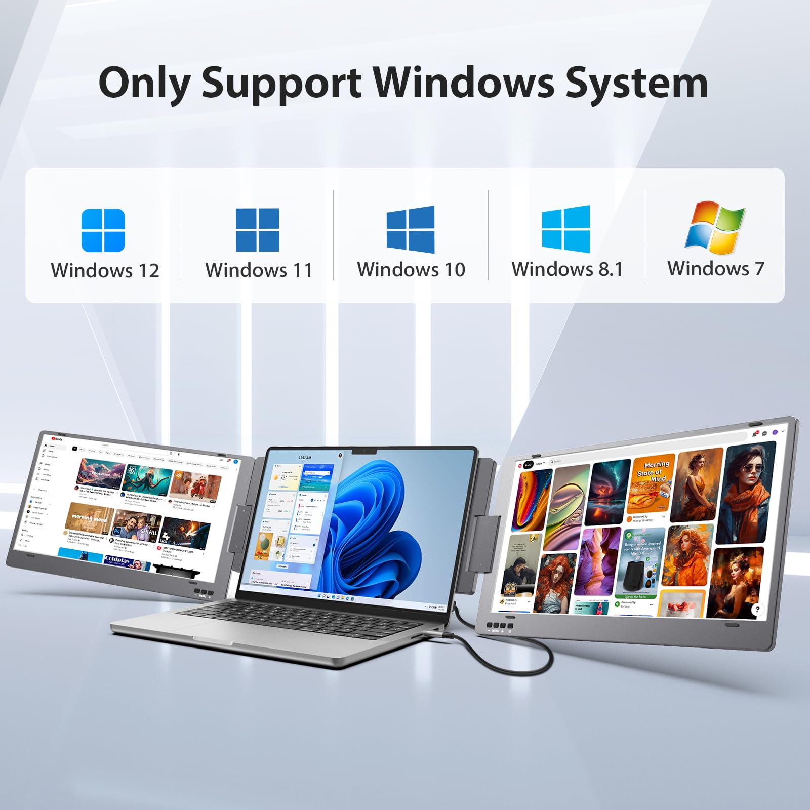 KYY Triple Laptop Screen Extender - 14