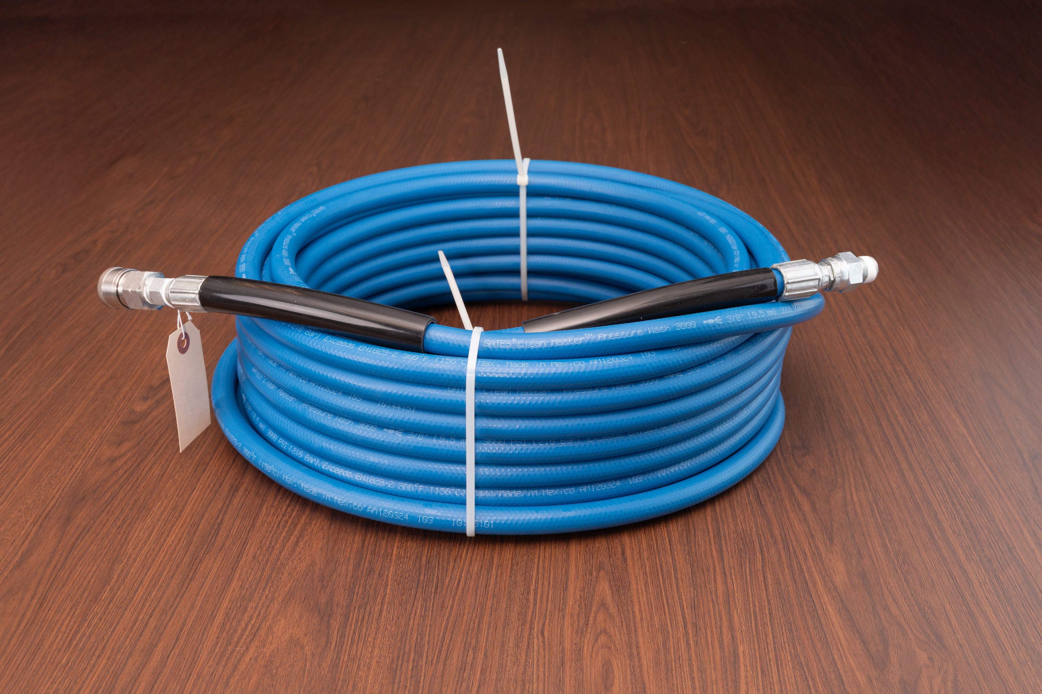 3/8 Inch High Pressure Hose v1.0 - 3000 PSI Reinforced Rubber Water Hose for Garden, Car Washing & Industrial Use - Fits Standard Hose Reels