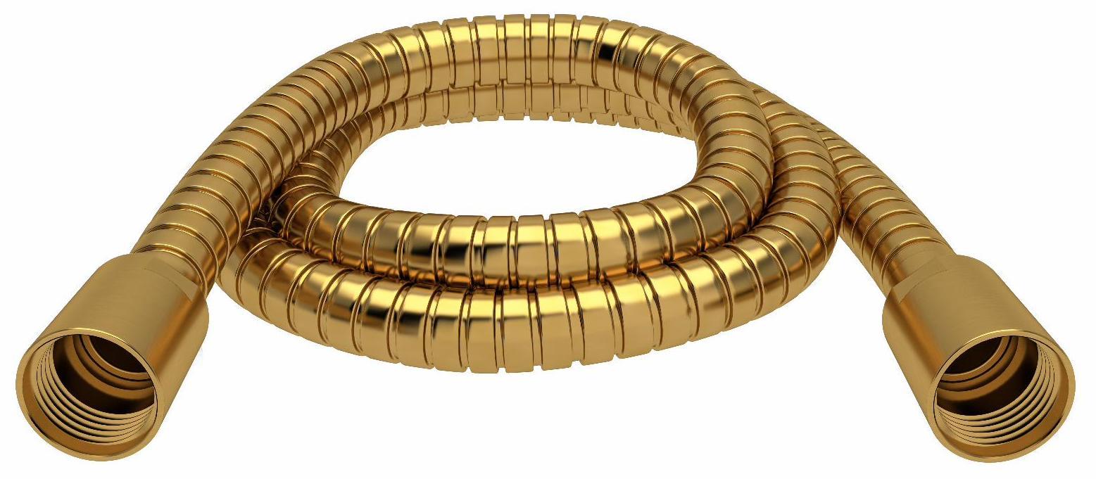 59-Inch Brushed Gold Metal Shower Hose - Premium Stainless Steel Flexible Shower Arm Replacement for Bathroom & Spa - RIOBEL 7259BG (Perfect for Modern Bathrooms, RV Showers & Luxury Spa Installations)