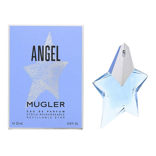Mugler Angel Refillable 25ml EDP Perfume for Women - Floral Vanilla Fragrance, Long-Lasting Luxury Scent for Date Night & Special Occasions