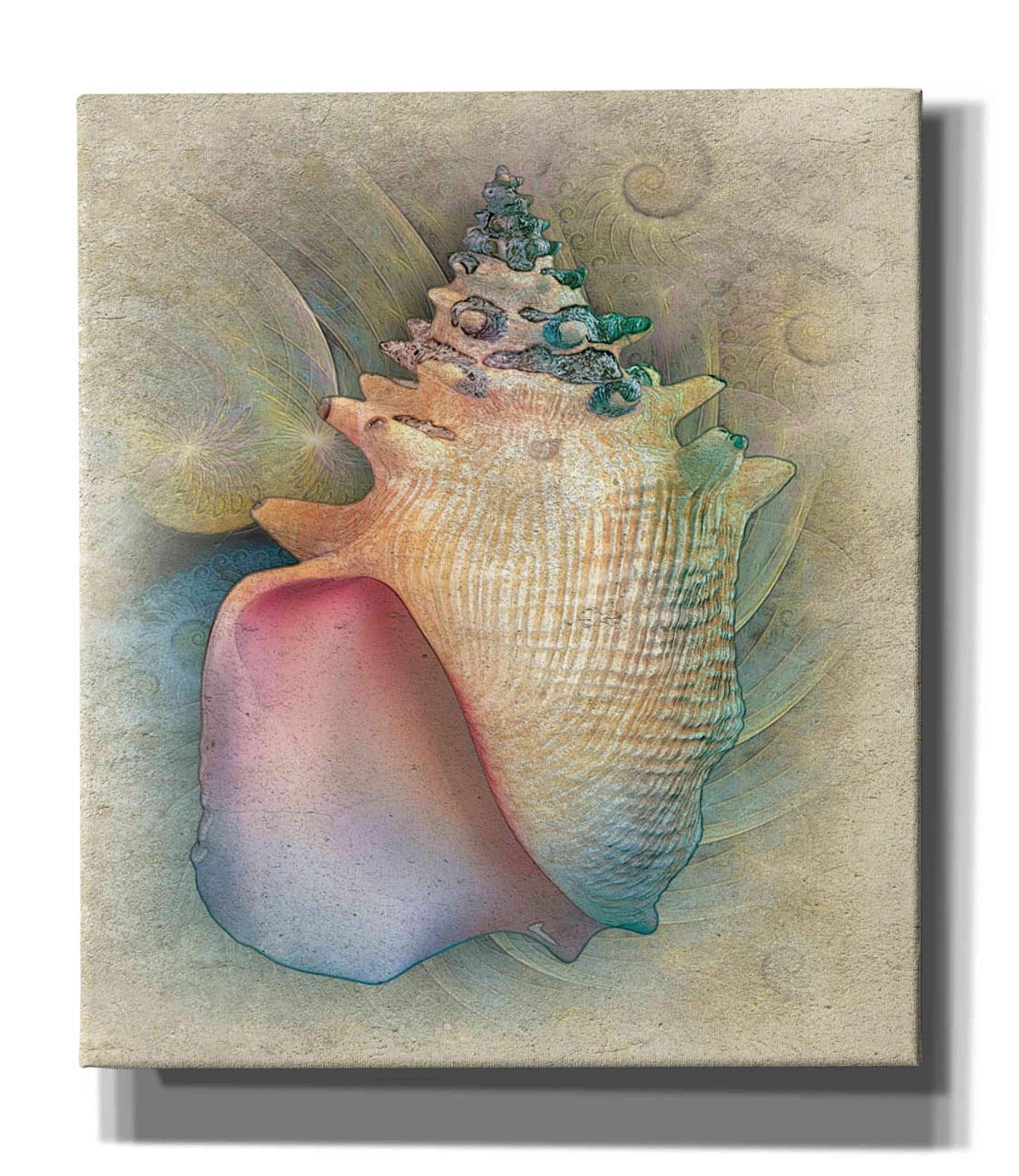 Steve Hunziker Aquatica IV Canvas Wall Art - 26x30 Inch Modern Ocean Painting for Living Room, Bedroom & Office Decor