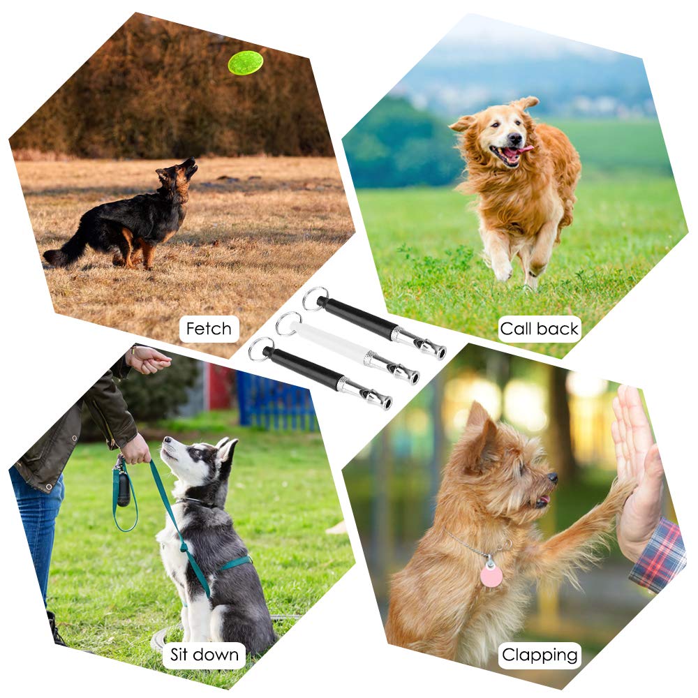 Maxin 3 Pack Professional Dog Training Whistles - Stop Barking & Recall Training with Lanyard - Ideal for Small Medium Large Dogs - Perfect for Outdoor Hiking, Park Walks & Obedience Classes