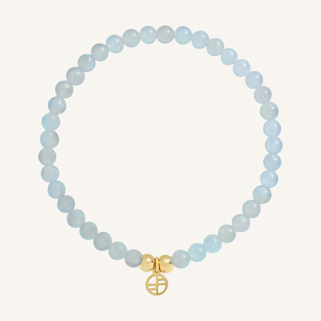 Aquamarine Lumier Bracelet - Serenity Stone Healing Jewelry for Women, Elegant Blue Gemstone Bracelet for Stress Relief & Positive Energy - Perfect for Meditation, Yoga & Spiritual Gifts