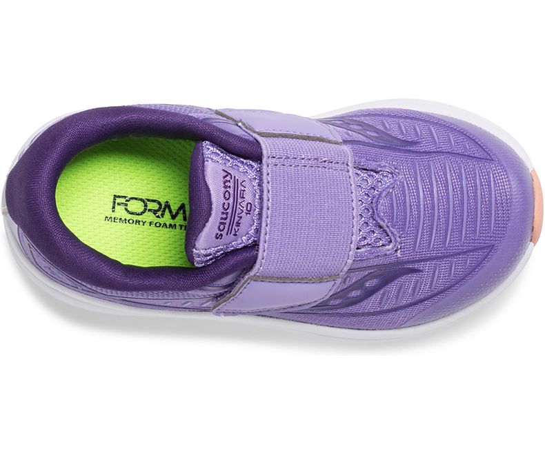 Saucony Kinvara 10 Jr Baby/Toddler Sneakers - Lightweight Running Shoes for Kids in Purple & White | Perfect for Preschool Play & Early Walking Support