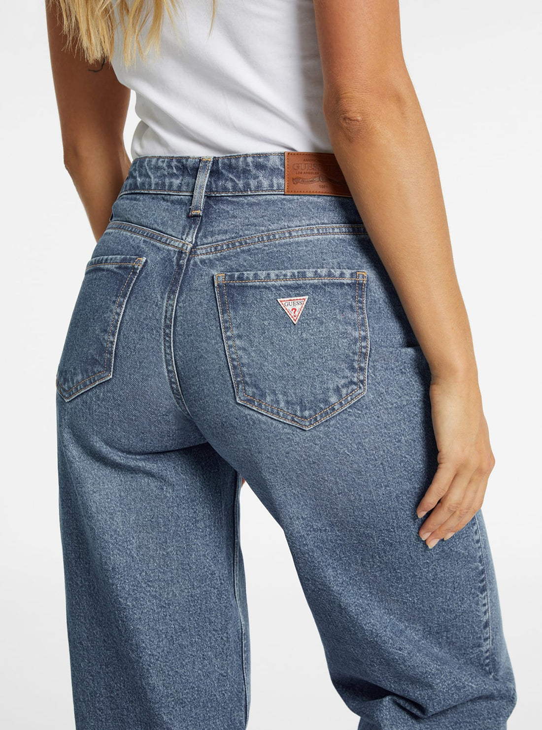 Guess G11 Women's High Waist Wide Leg Jeans - Comfortable Stretch Denim for Casual Wear & Everyday Outfits