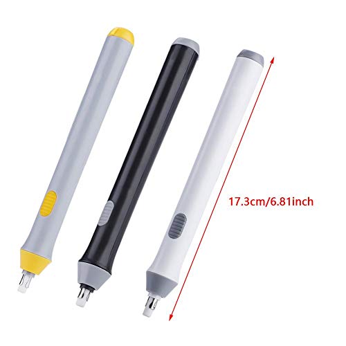 Electric Eraser Kit - Battery Operated Automatic Pencil Eraser with 20 Refills - Detailer Tool for Artists, Sketching, Drafting & Graphite Pencils (White) - Perfect for Art Projects, Technical Drawings & School Work