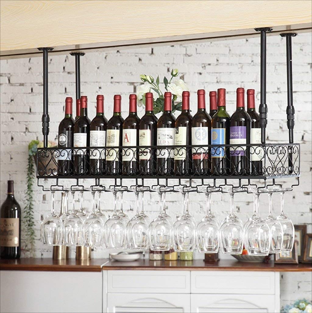 Sturdy Bar Counter Wine Rack - 60x25cm Wall Mounted Glass Holder for Restaurants & Homes | Perfect for Kitchen, Dining Room & Bar Organization