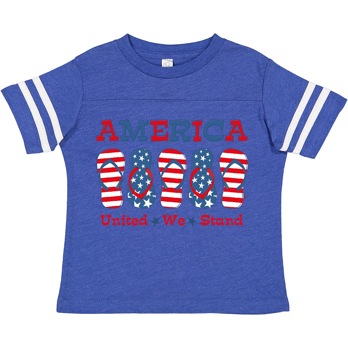 Inktastic Flip Flop America Toddler T-Shirt - Cute Summer Outfit for Boys & Girls - Perfect for Beach, Pool & Vacation Wear