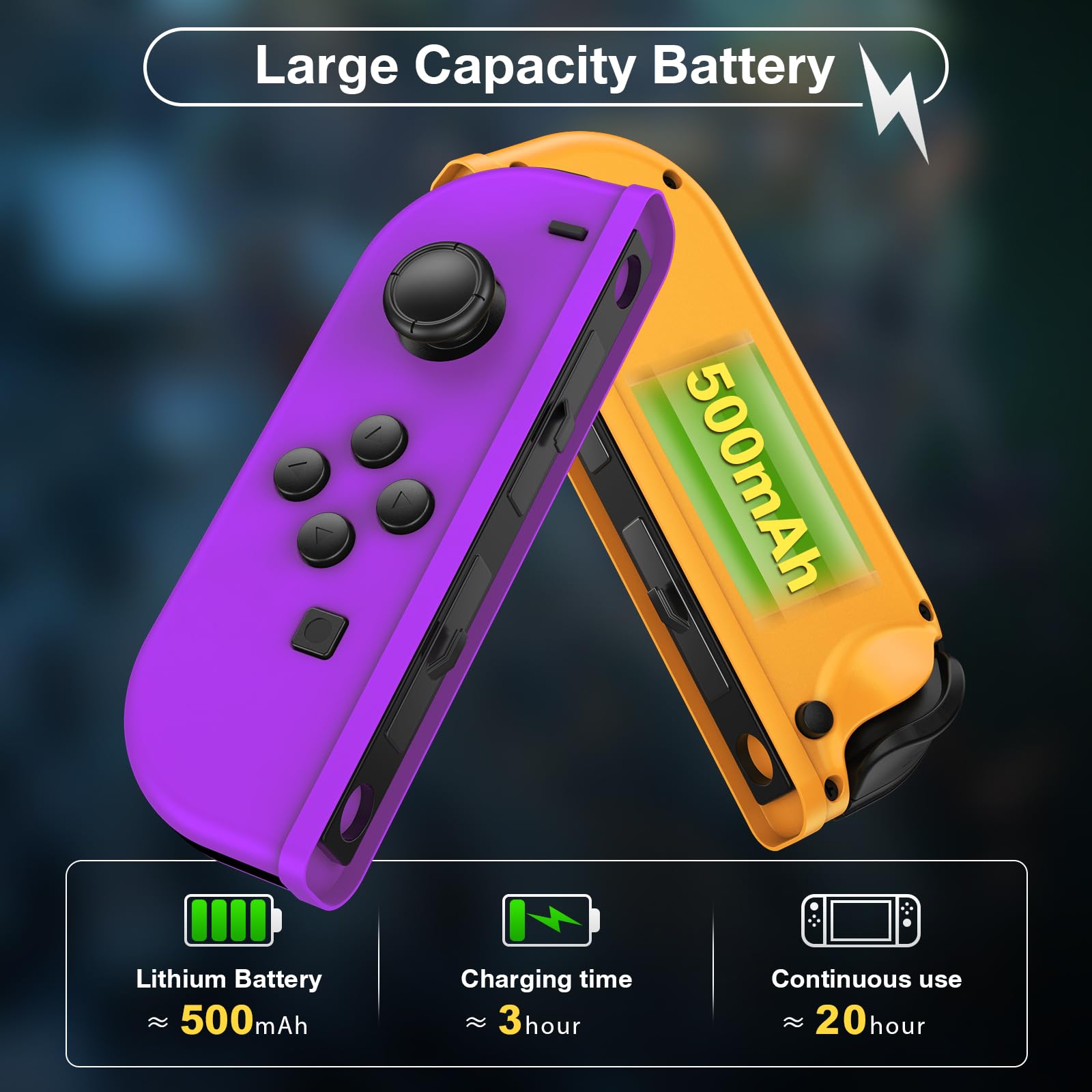Best Replacement Wireless Controller for Nintendo Switch/Switch Lite/Switch OLED - Motion Control, Wake-Up & Dual Vibration - Perfect for Gaming, Multiplayer & Family Entertainment