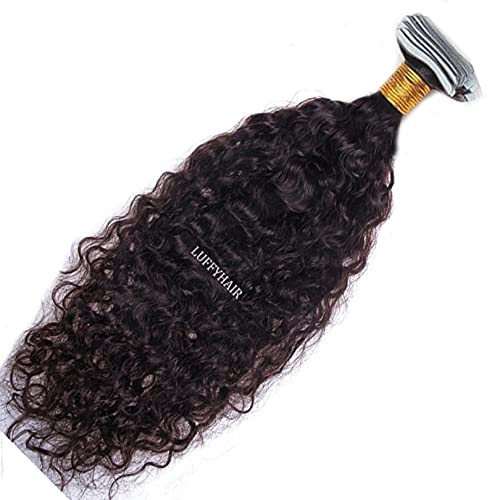 40 Pieces Brazilian Human Hair Tape In Extensions - 26 Inch Loose Curly Skin Weft for Black Women (#4 Dark Brown) | Invisible Adhesive | Perfect for Daily Wear, Parties & Special Occasions
