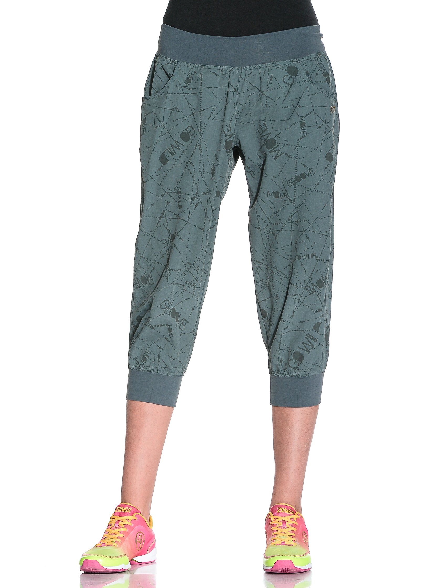 Zumba Fitness Cargo Capri Pants for Women - Comfortable Workout Leggings with Pockets for Dance, Yoga & Gym - Perfect for Zumba Classes & Active Lifestyle