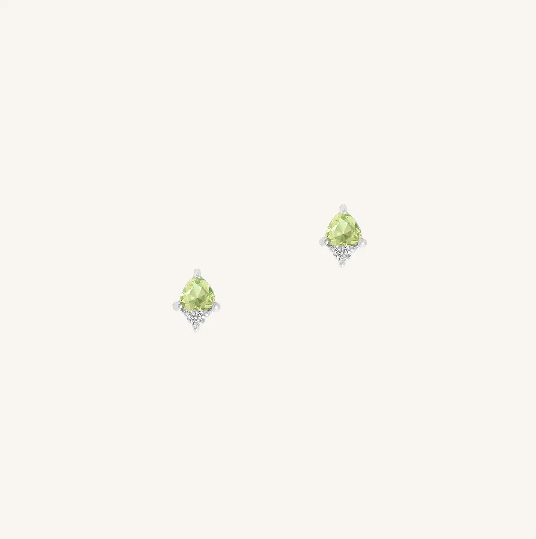 August Birthstone Stud Earrings - Peridot Gemstone Jewelry for Women - Perfect for Birthdays, Gifts & Everyday Wear
