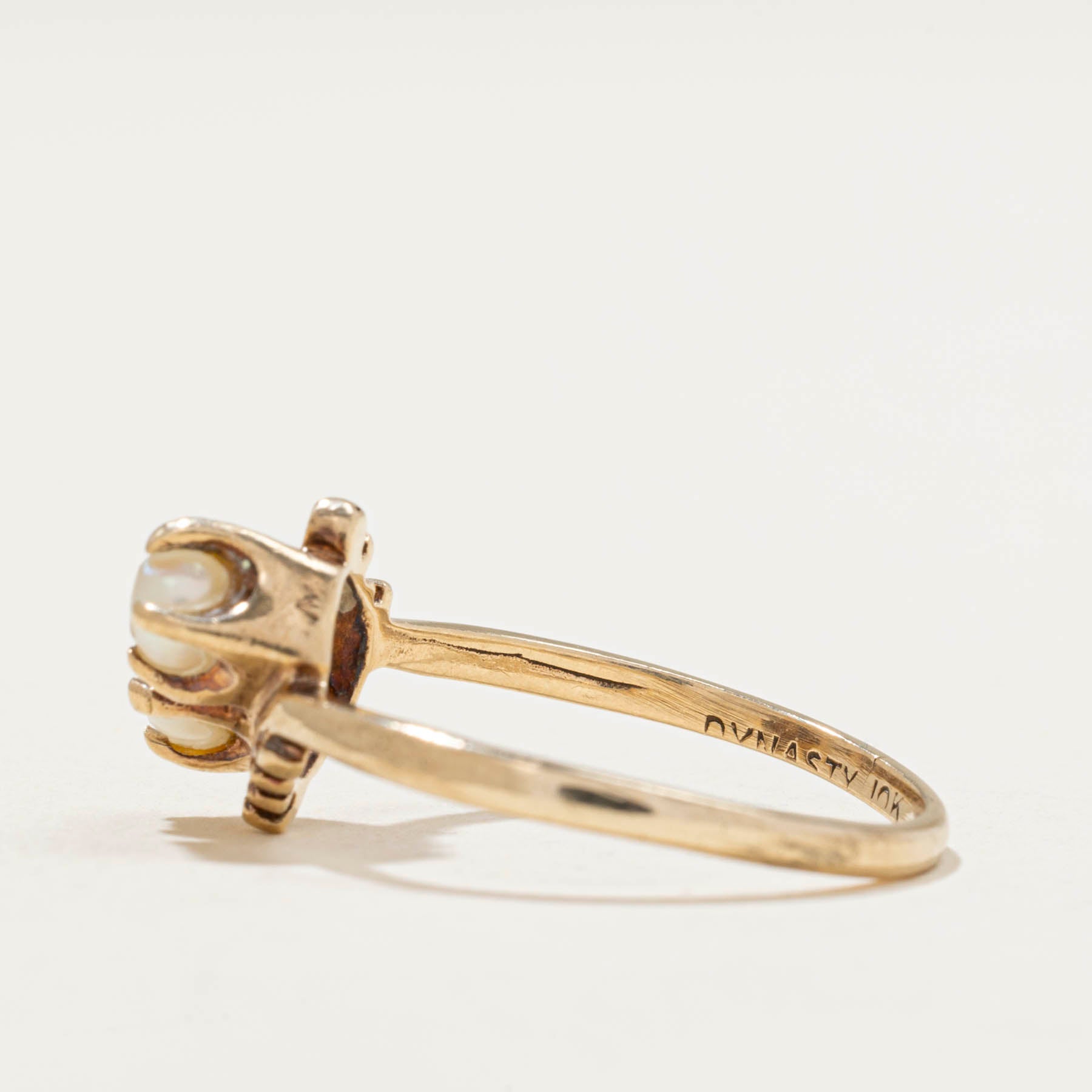 Toi et Moi Pearl Ring for Women - Size 7 | Elegant Two-Stone Engagement Promise Ring | Perfect for Anniversaries, Proposals & Special Occasions