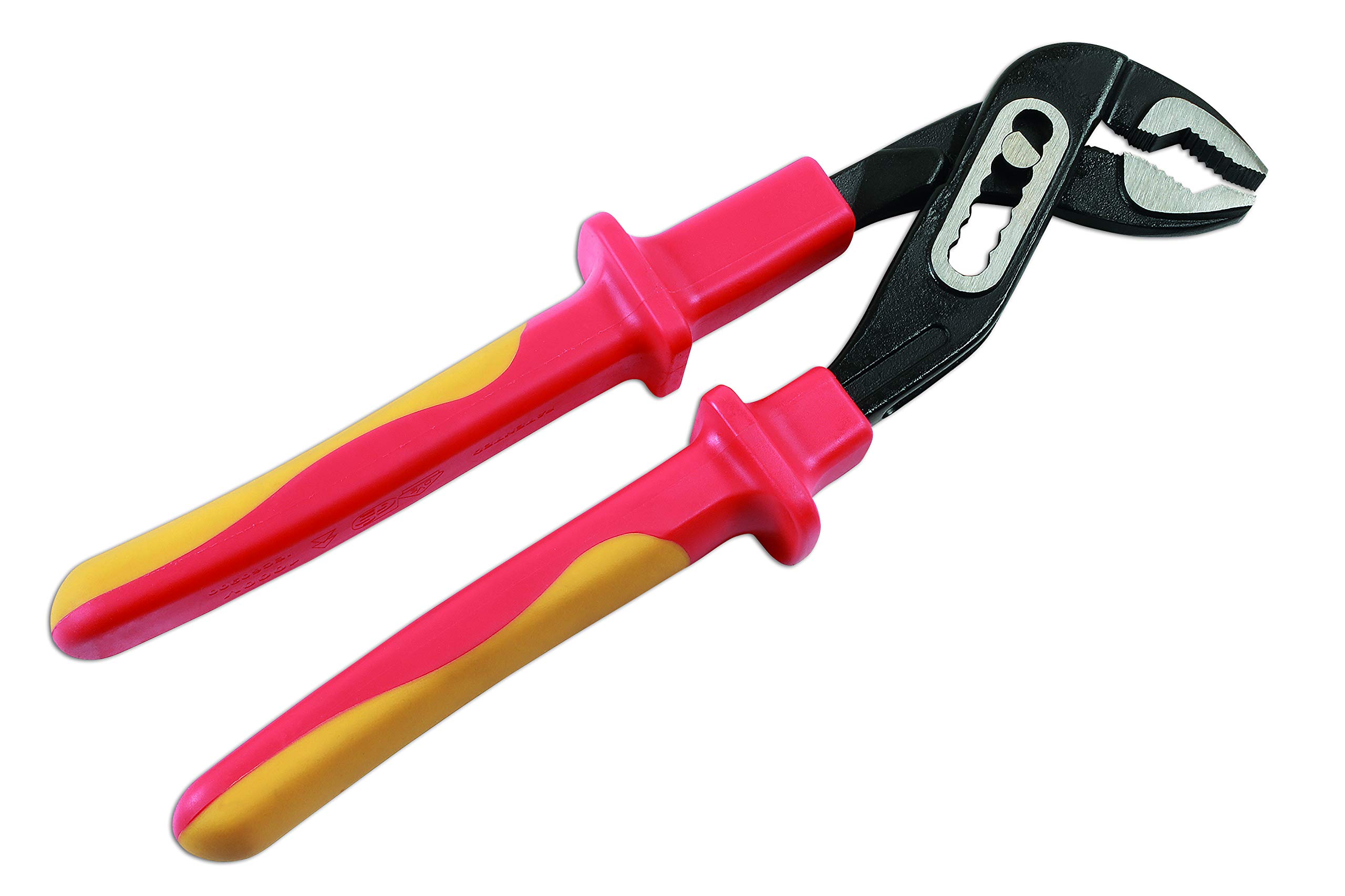 Laser 7425 VDE Insulated Water Pump Pliers 240mm (9.45 Inch) - Professional Plumbing Tool for Pipe Fitting, HVAC & Electrical Work