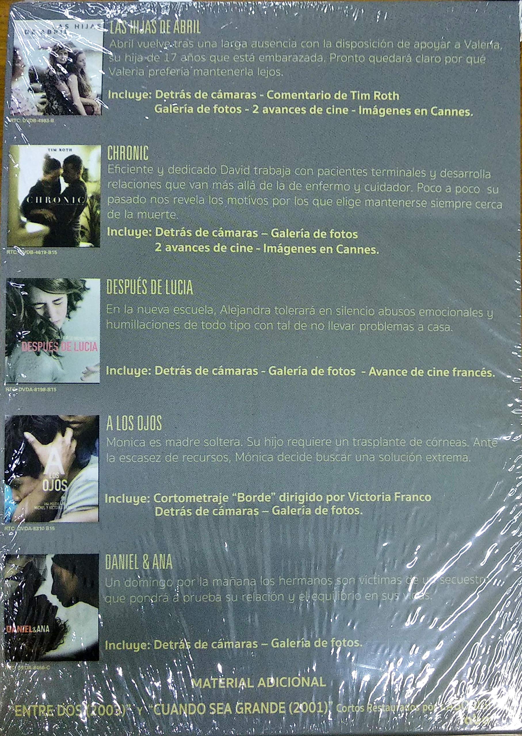 Michel Franco 5-Movie Collection DVD Box Set with English Subtitles – Daniel y Ana, Despues de Lucia, Hijas de Abril, Chronic, A los Ojos – NTSC Format – Perfect for Film Lovers & Spanish Cinema Enthusiasts