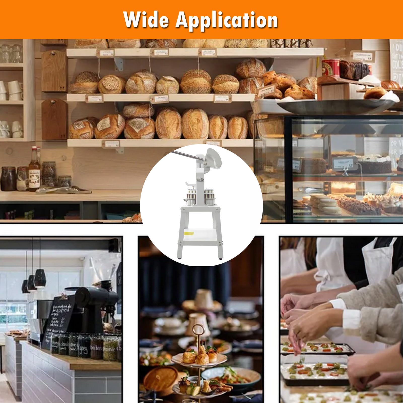 INTSUPERMAI 36-Piece Commercial Manual Dough Divider Rounder | Hydraulic Hand Press Dough Cutter & Equal Divider for Bread Baking | Perfect for Bakeries, Restaurants & Home Kitchens